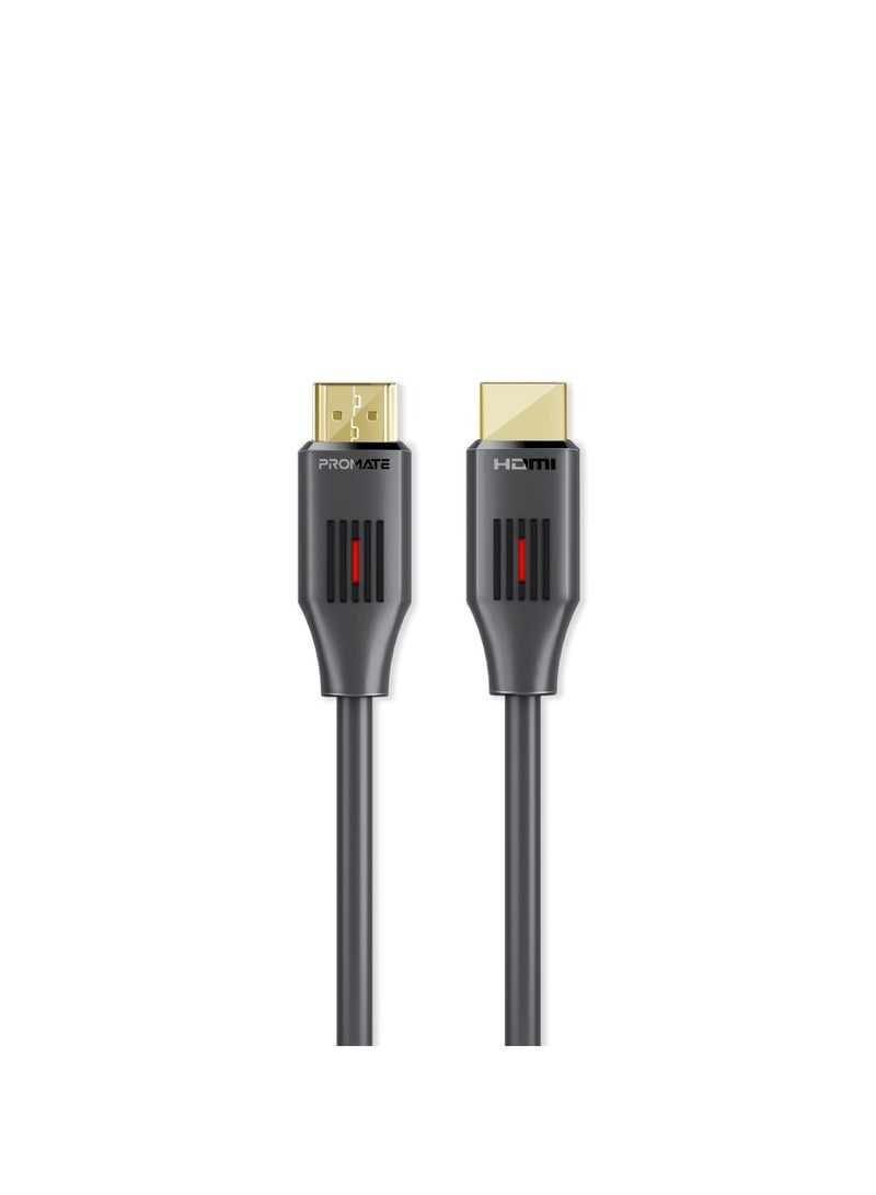 بروميت - كابل HDMI 2.0، كابل HDMI 4K@60 هرتز HDMI إلى HDMI رفيع بطول 1.5 متر مع دعم فيديو ثلاثي الأبعاد وعرض نطاق 18 جيجابت في الثانية ودعم إيثرنت وموصلات مطلية بالذهب لأجهزة الكمبيوتر المحمولة وأجهزة التلفزيون الذكية والشاشات، ProLink4K60-150 أسود - Image 1