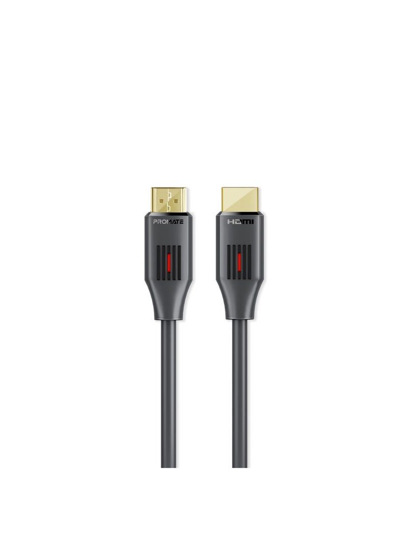 PROMATE HDMI 2.0 Cable, 4K@60Hz HDMI to HDMI Slim 10m Cable with 3D Video Support, 9Gbps Bandwidth, Ethernet Support and Gold-Plated Connectors for Laptops, Smart TVs, Monitors, ProLink4K60-10M Black  - Image 1
