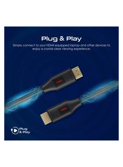 بروميت كابل HDMI 2.0، كابل HDMI إلى HDMI رفيع 4K@60Hz بطول 3 أمتار مع دعم فيديو ثلاثي الأبعاد، ونطاق ترددي 18 جيجابت في الثانية، ودعم Ethernet وموصلات مطلية بالذهب لأجهزة الكمبيوتر المحمولة وأجهزة التلفزيون الذكية والشاشات، ProLink4K60-300  - Image 2