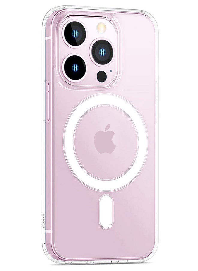 MARGOUN iPhone 15 Pro Case Transparent Anti Yellowing Case MagSafe Compatible Built In Magnets Recycled Materials Ultra Durable With Military Grade Drop Protection Clear - Image 1