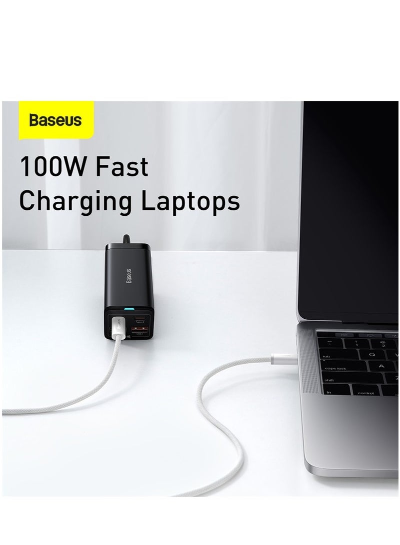USB C To USB C Cable 2M, 100W Power Delivery Type-C Cord 5A PD Fast Charger With E-Marker Chip Compatible For iPhone 15/ 15 Pro Max/Plus, MacBook Pro, Chromebook, iPad Pro, Galaxy S23 Ultra/S22 White