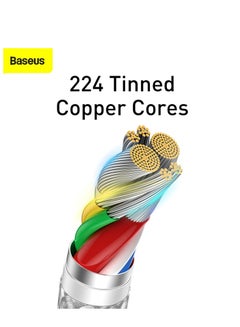 Baseus USB C To USB C Cable 2M, 100W Power Delivery Type-C Cord 5A PD Fast Charger With E-Marker Chip Compatible For iPhone 15/ 15 Pro Max/Plus, MacBook Pro, Chromebook, iPad Pro, Galaxy S23 Ultra/S22 White  - Image 4
