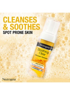 Neutrogena Soothing Clear Mousse Cleanser Calms Stressed Skin White 150ml  - Image 2