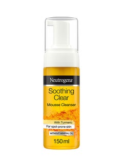 Neutrogena Soothing Clear Mousse Cleanser Calms Stressed Skin White 150ml  - Image 1