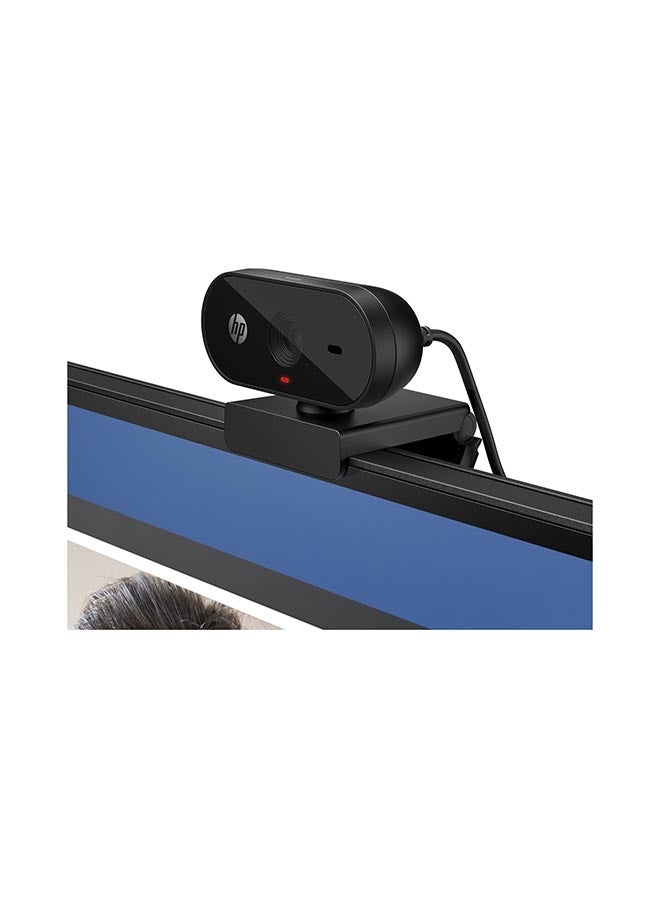 HP 320 Wired Webcam, HD - Black  - Image 4
