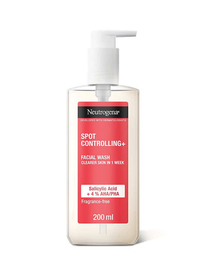 Neutrogena Face Wash Spot Controlling Clearer Skin In 1 Week White 200ml  - Image 1