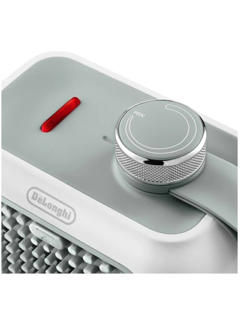 De'Longhi Capsule Desk Ceramic Fan Heater 360 W HFX10B03.GR White and Grey  - Image 2