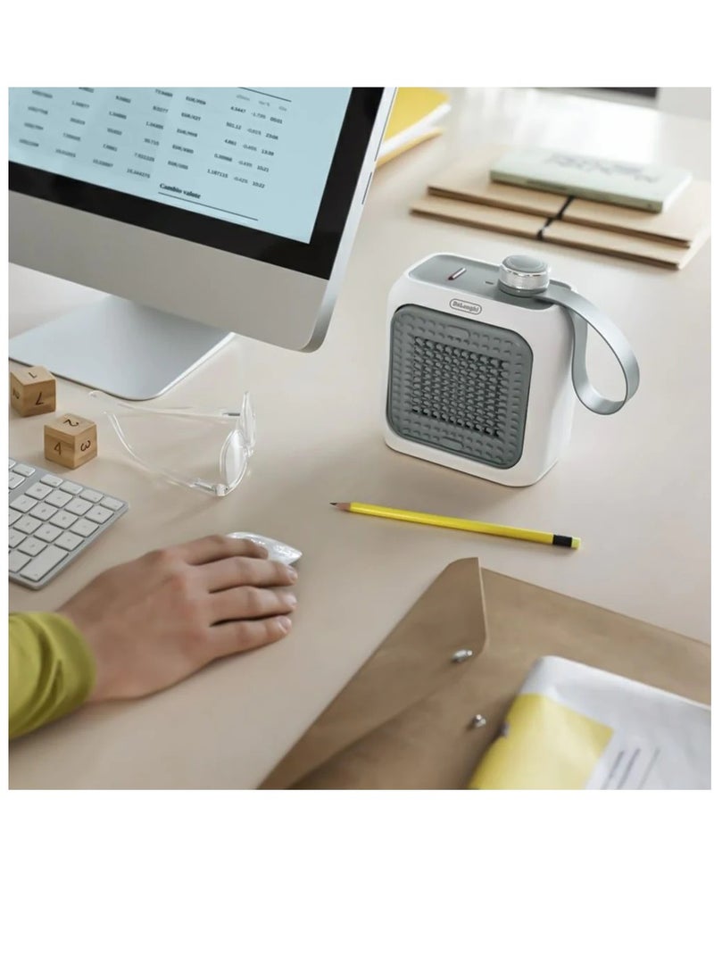 De'Longhi Capsule Desk Ceramic Fan Heater 360 W HFX10B03.GR White and Grey  - Image 5