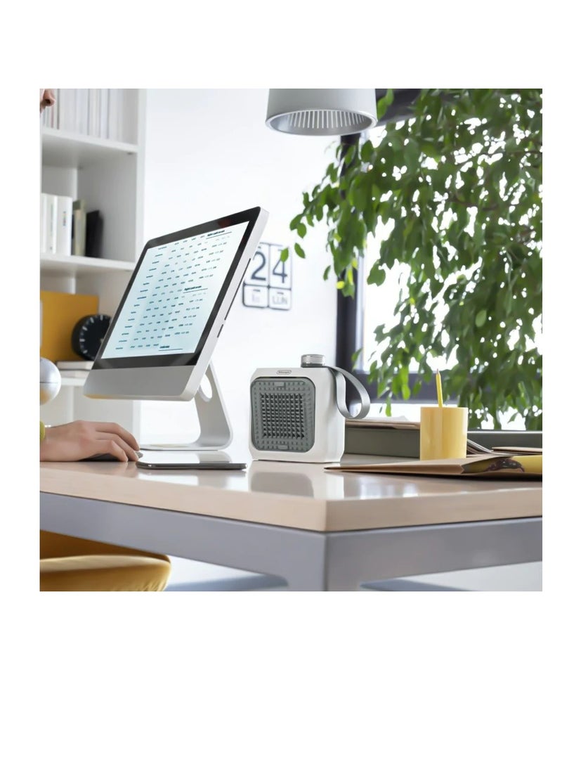 De'Longhi Capsule Desk Ceramic Fan Heater 360 W HFX10B03.GR White and Grey  - Image 4