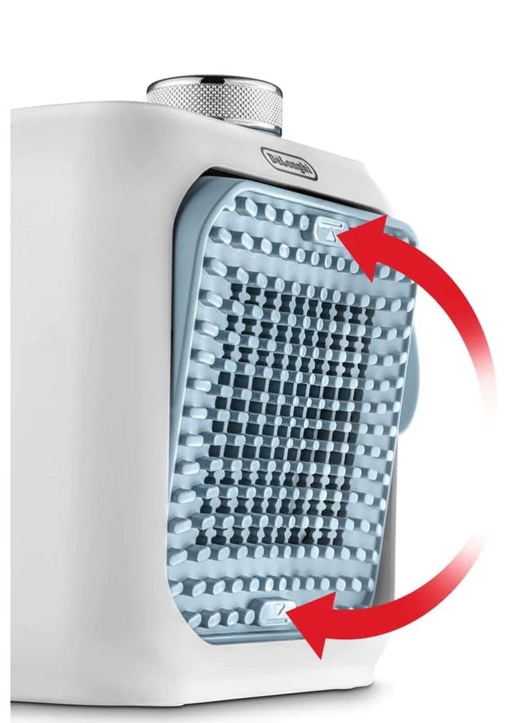 De'Longhi Capsule Desk Ceramic Fan Heater 360 W HFX10B03.LB White and Light Blue  - Image 2