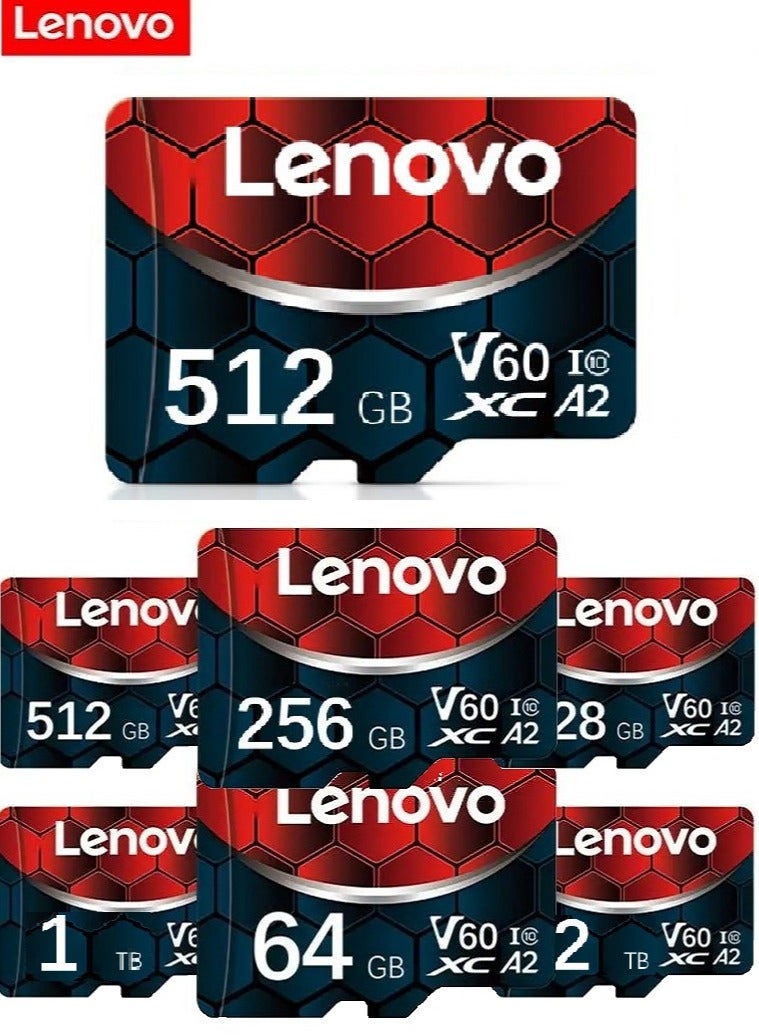 Lenovo - V60 Ultra Fast Speed Micro SD Memory Card XC A2 Class 10 Micro TF Flash SDCS2 100Mb/s Reading With SD Card Adapter 512 GB - Image 1