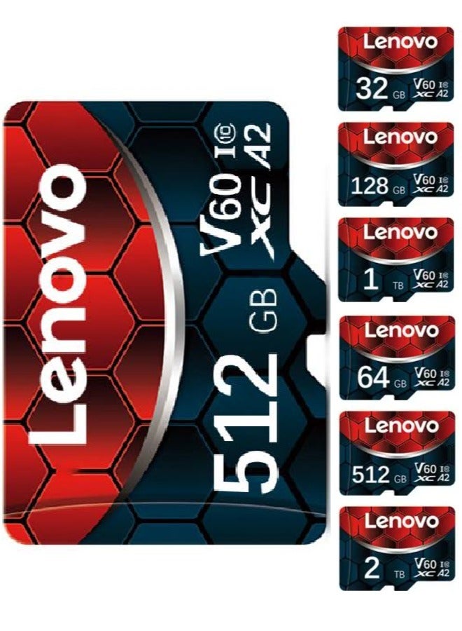 Lenovo - V60 Ultra Fast Speed Micro SD Memory Card XC A2 Class 10 Micro TF Flash SDCS2 100Mb/s Reading With SD Card Adapter 512 GB - Image 1