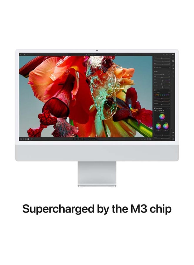 Apple iMac 24 Inch M3 With Retina 4.5K (1920x1080) Display ,Apple M3 Processor/8GB RAM/256GB SSD/Integrated Graphics/MacOS Monterey English/Arabic Silver  - Image 3