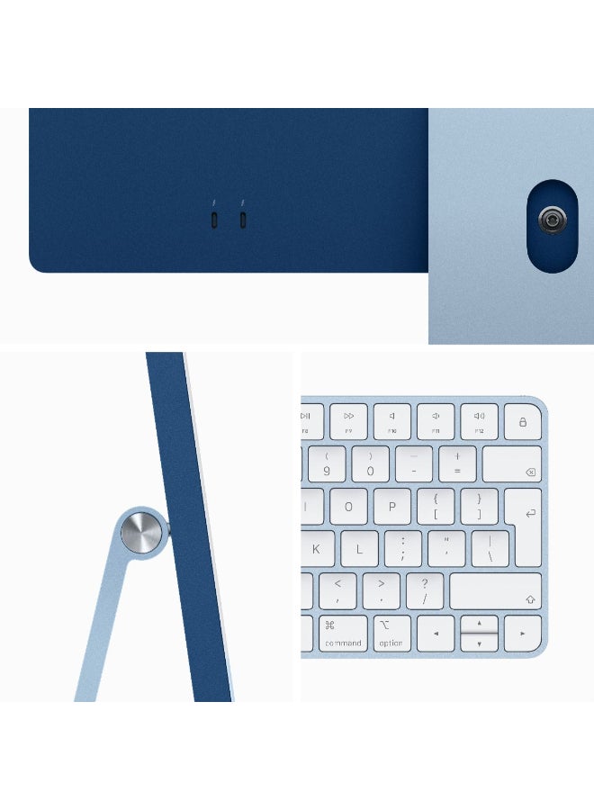 Apple iMac with 24 Inch Retina 4.5K Retina Display, M3 chip with 8‑core CPU and 8‑core GPU Processor/8GB RAM DDR4/256GB SSD/Integrated Graphics/ English Blue - Image 3