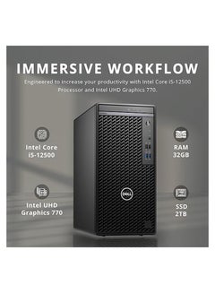 DELL Optiplex 30000 Tower PC, Core i5-1135G7 Processor/32GB RAM/2TB SSD/Intel UHD Graphics/Windows 11 Pro Black  - Image 2