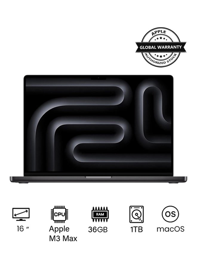 Apple - 2023 Newest MacBook Pro MRW33 Laptop M3 Max chip with 14‑core CPU, 30‑core GPU: 16.2-inch Liquid Retina XDR Display, 36GB Unified Memory, 1TB SSD Storage And Works with iPhone/iPad English/Arabic Space Black - Image 1