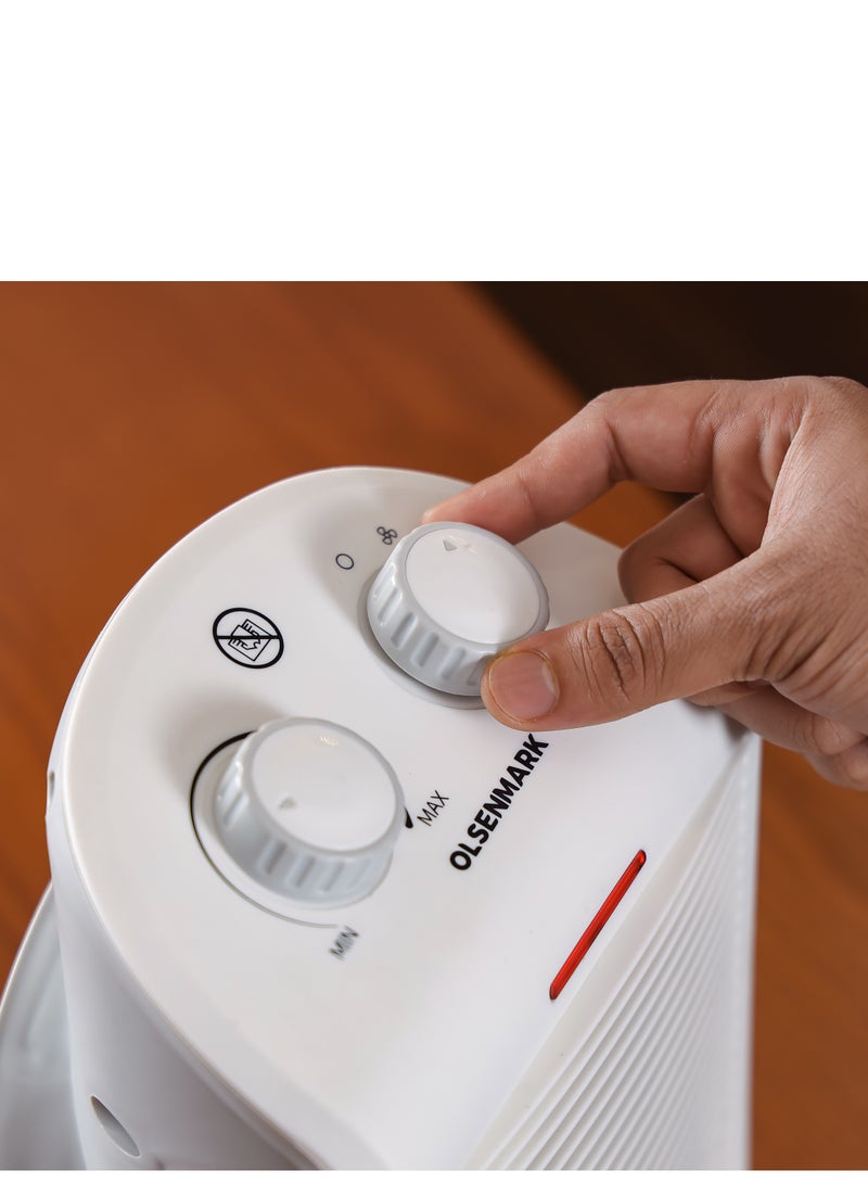 أولسنمارك مدفأة مروحة كهربائية مع حماية من ارتفاع الحرارة 2000 W OMFH1637B  - Image 4