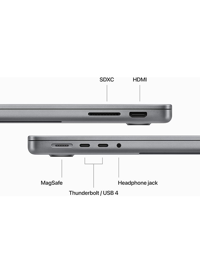 Apple 2023 MacBook Pro MTL73 AB/A 14.2-Inch Display, M3 chip with 8‑core CPU, 10‑core GPU, 512GB SSD English/Arabic Space Grey  - Image 5