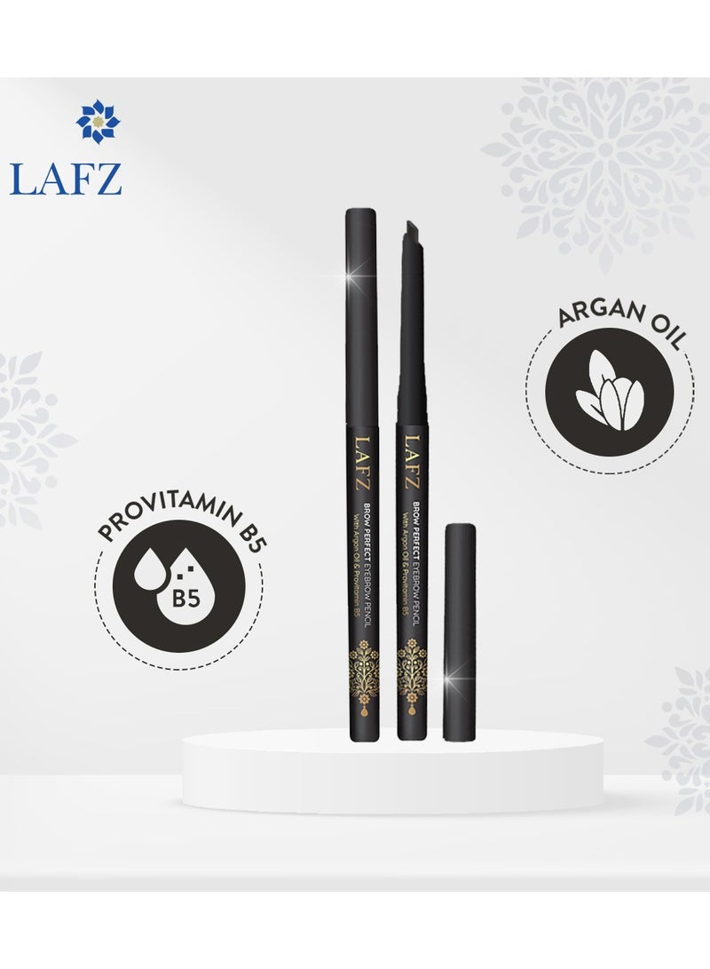 LAFZ Brow Perfect Eyebrow Pencil With Non-stickiness And Natural Matte Finish Black  - Image 3