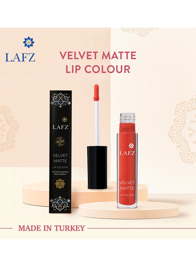 LAFZ Transfer Proof & Smudge Proof Velvet Matte Lip Colour Coral Rush  - Image 2