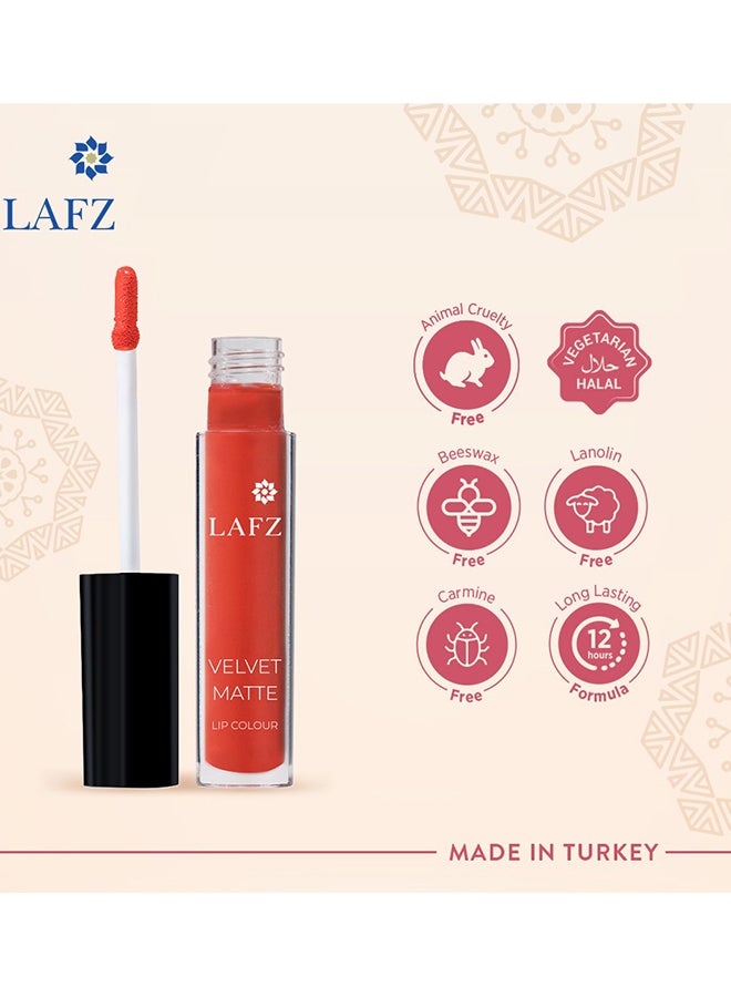 LAFZ Transfer Proof & Smudge Proof Velvet Matte Lip Colour Coral Rush  - Image 5