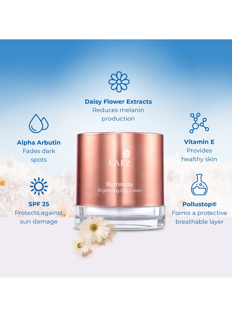 LAFZ Illuminate Brightening Day Cream With Brightens Skin & Reduces Dark Spots cream 50grams  - Image 4