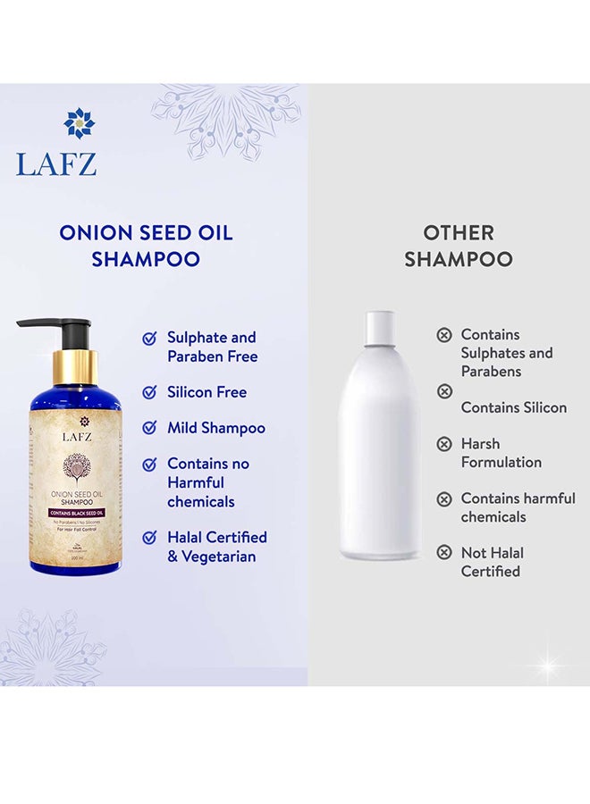 LAFZ Onion Seed Oil Shampoo Hair Fall Control With Vitamin E And Red Onion Oil Extracts 200 Ml  - Image 5