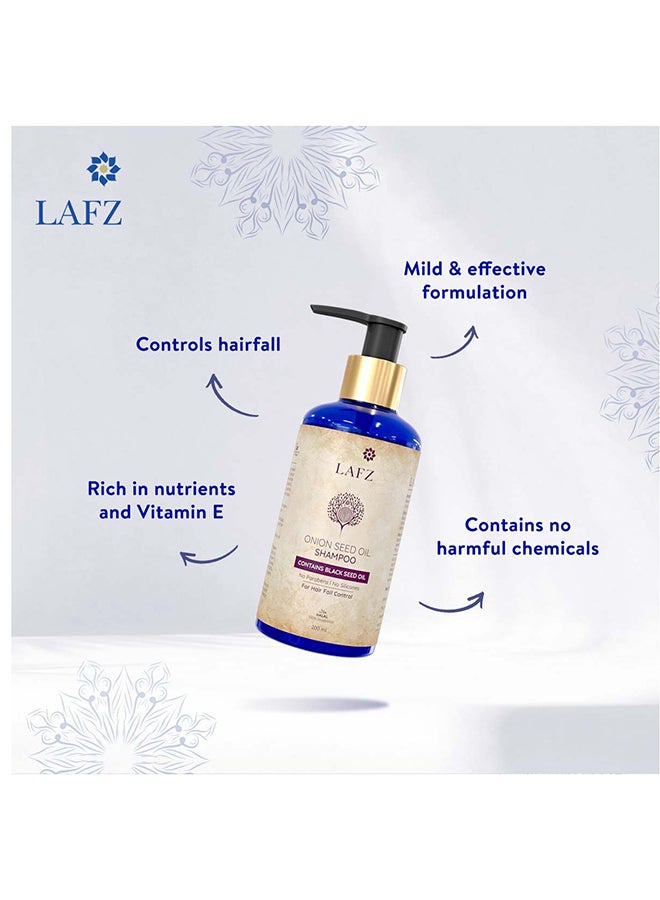 LAFZ Onion Seed Oil Shampoo Hair Fall Control With Vitamin E And Red Onion Oil Extracts 200 Ml  - Image 2