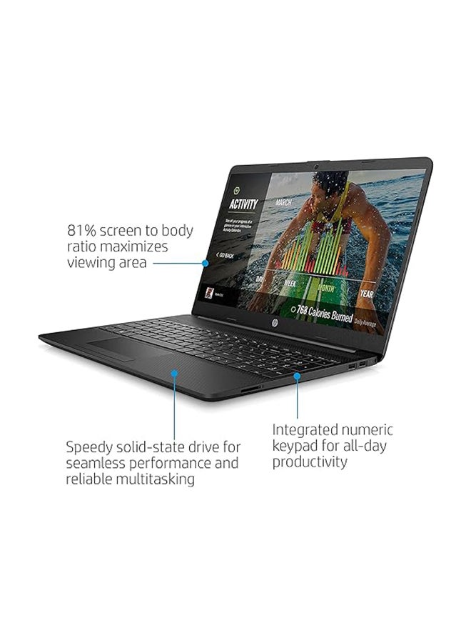 HP 15 Laptop With 15.6-Inch Display, Celeron N4020 Processor/8GB RAM/128GB SSD/Intel UHD Graphics/Windows 10 S + JVQ Mousepad English Black  - Image 4