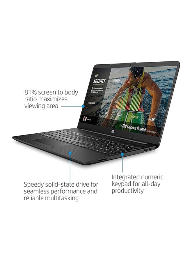 HP 15 Laptop With 15.6-Inch Display, Celeron N4020 Processor/8GB RAM/128GB SSD/Intel UHD Graphics/Windows 10 S + JVQ Mousepad English Black  - Image 3