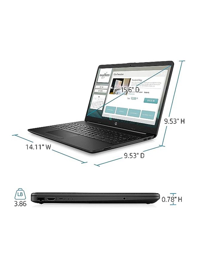 HP 15 Laptop With 15.6-Inch Display, Celeron N4020 Processor/8GB RAM/128GB SSD/Intel UHD Graphics/Windows 10 S + JVQ Mousepad English Black  - Image 5