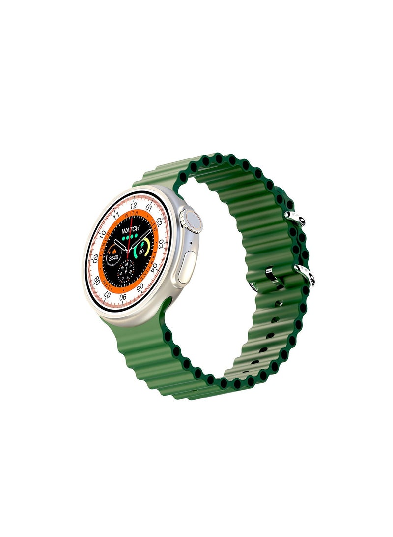 بورودو ساعة ذكية Ultra Evo بشاشة تعمل باللمس مقاس 1.51 بوصة وبطارية 330 مللي أمبير في الساعة وحافظة من سبائك الألومنيوم ومدة استعداد تصل إلى 15 يومًا ومقاومة للماء وإصدار BT 3.0 + 5.0 فولت - Image 1