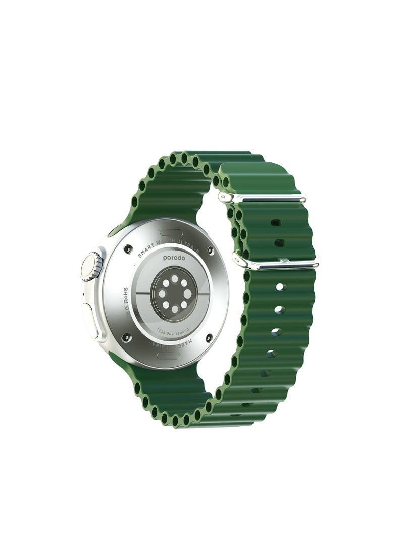 بورودو ساعة ذكية Ultra Evo بشاشة تعمل باللمس مقاس 1.51 بوصة وبطارية 330 مللي أمبير في الساعة وحافظة من سبائك الألومنيوم ومدة استعداد تصل إلى 15 يومًا ومقاومة للماء وإصدار BT 3.0 + 5.0 فولت - Image 2