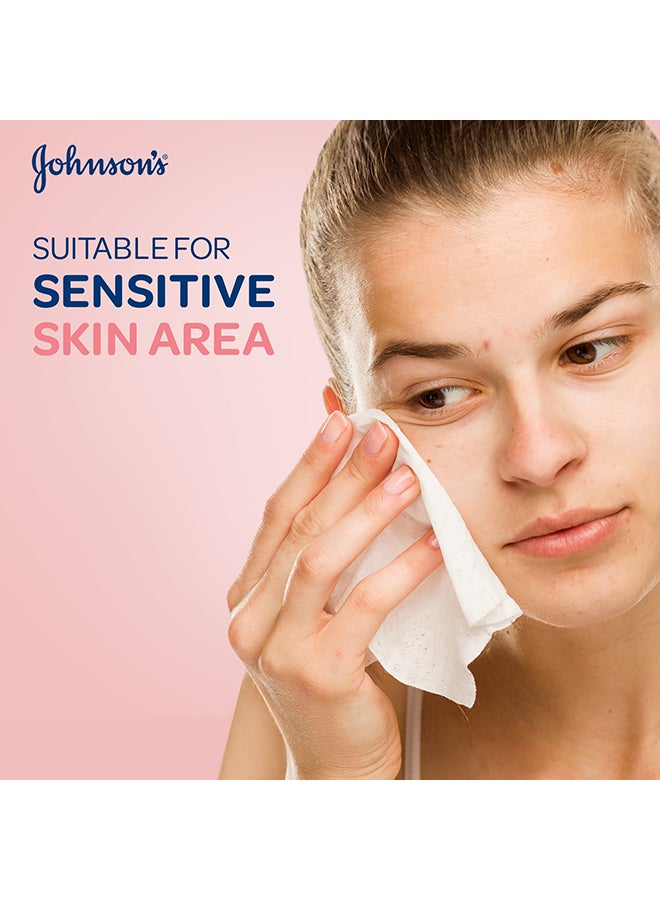 Johnson's Refreshing Cleansing Facial Micellar Wipes For Normal Skin White - Image 4