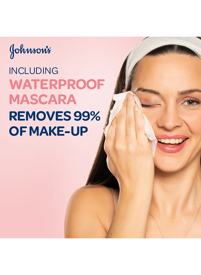 Johnson's Refreshing Cleansing Facial Micellar Wipes For Normal Skin White - Image 5