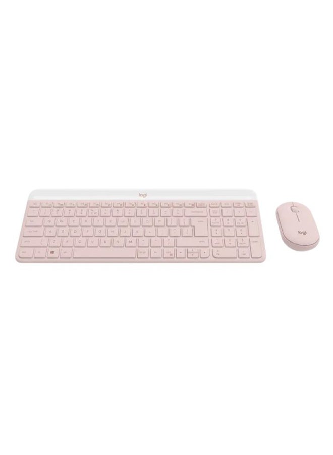 Logitech Keyboard And Mouse, 1000Dpi, MK470, US English, Qwerty, Wireless 920-011322 Pink - Image 3
