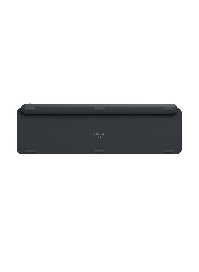 Logitech - MX Keys S Advanced Wireless Illuminated Keyboard – Arabic/English 920-011595  Graphite Graphite - Image 1