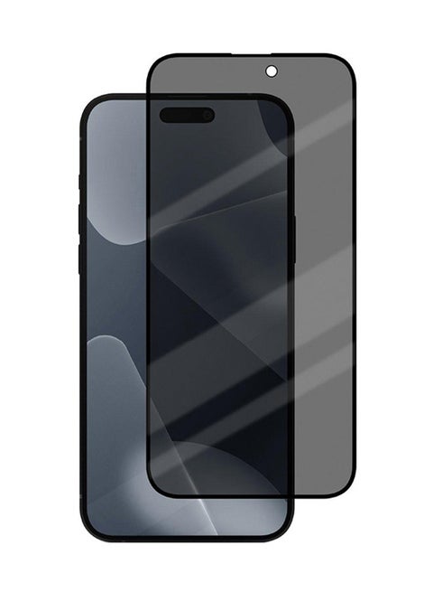 Privacy Tempered Glass With Applicator iPhone 15 Black
