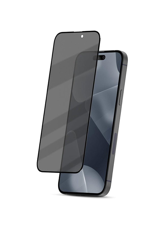 HYPHEN - Privacy Tempered Glass With Applicator iPhone 15 Black - Image 1