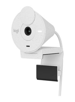 Logitech Brio 300 Full HD Webcam, 2MP Camera, 70° Viewing Angle, Privacy Shutter, Light Sensor, 30 Fps Video Recording Speed, USB-C Interface, 1.22M Mic Pick Up Range White  - Image 1