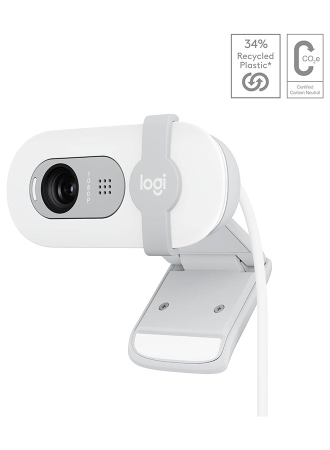 Logitech - Brio 100 Full HD Webcam USB White - Image 1
