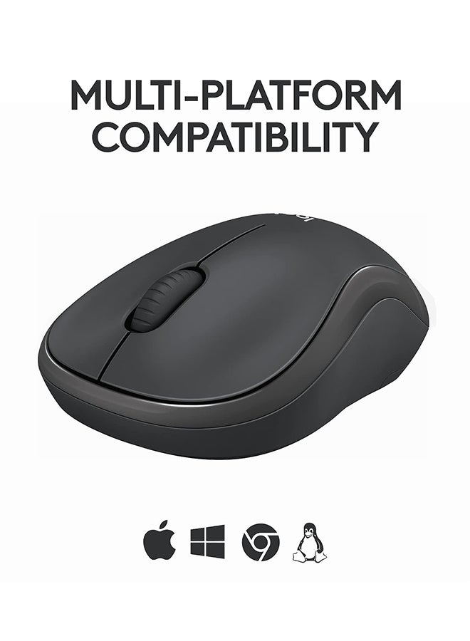 Logitech - M240 Silent Wireless Optical Mouse - Black - Image 1