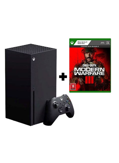 وحدة تحكم Xbox Series X سعة 1 تيرابايت (إصدار القرص) مع حزمة وحدة التحكم مع حزمة Call of Duty Modern Warfare III Cross-Gen