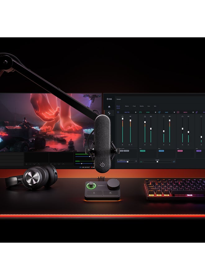 ستيل سيريز - SteelSeries Alias Pro - APAC، ميكروفون XLR بجودة الاستوديو - مصمم للألعاب والبث والبث عبر اتصال XLR من الدرجة الاحترافية - Image 1