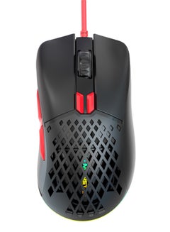 AIRMARS KM4 RGB Gaming Mouse - Optical Sensor 16,000 DPI - 1000 Hz Polling Rate - Paracord Cable - Software Support - Lightweigh 68 Gram