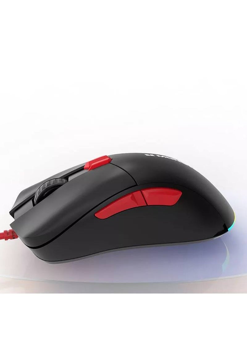 Monster - AIRMARS KM4S RGB Gaming Mouse - Optical Sensor 16,000 DPI - 1000 Hz Polling Rate - Paracord Cable - Software Support - Lightweigh 68 Gram - Image 1