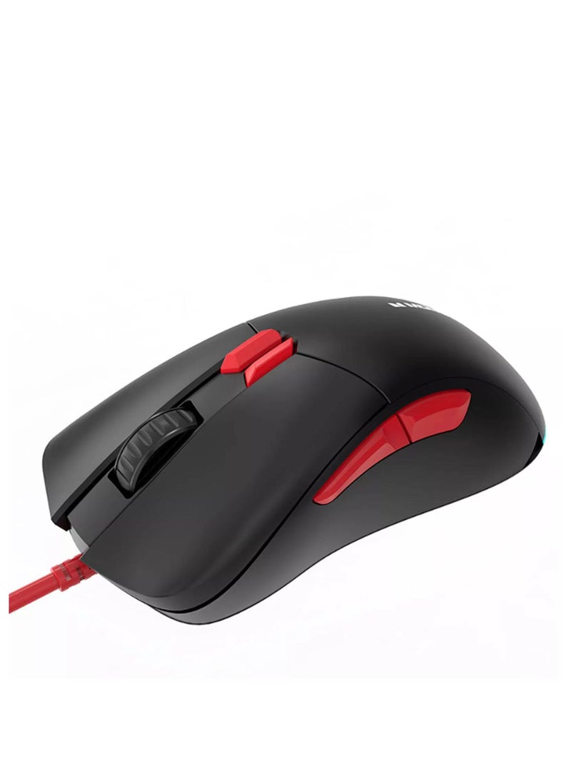 Monster - AIRMARS KM4S RGB Gaming Mouse - Optical Sensor 16,000 DPI - 1000 Hz Polling Rate - Paracord Cable - Software Support - Lightweigh 68 Gram - Image 1