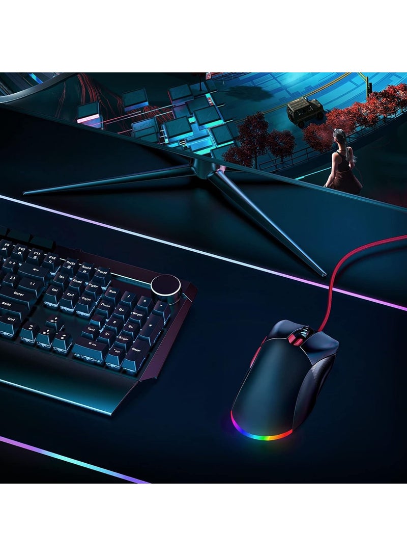 Monster - AIRMARS KM4S RGB Gaming Mouse - Optical Sensor 16,000 DPI - 1000 Hz Polling Rate - Paracord Cable - Software Support - Lightweigh 68 Gram - Image 1