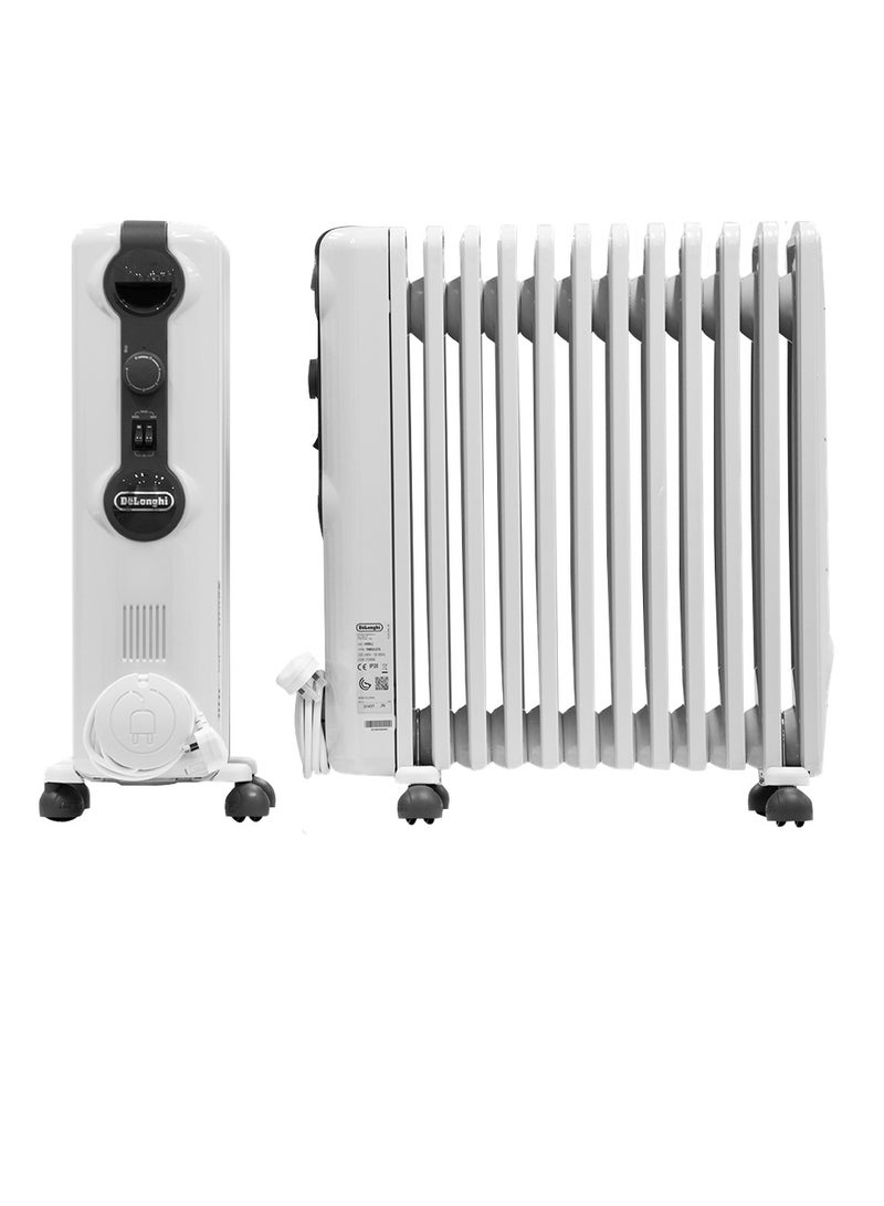 De'Longhi Oil Heater 12 Fins 2500 W TRRS1225 White  - Image 3