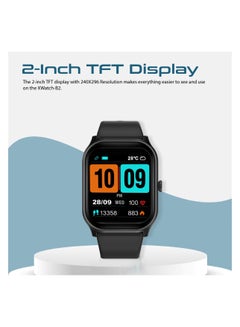 PROMATE Smart Watch, Premium Bluetooth 5.2 Fitness Tracker With 2-Inch TFT Display, 15-Day Battery Life, 123+ Sports Modes, 200 Watch Faces And IP67 Water Resistance For iPhone 14, Galaxy S23, XWatch-B2 Black  - Image 5